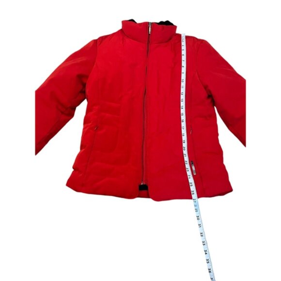 LIZ CLAIBORNE Red Down Filled Zip Up Short Winter Jacket Cost S - Picture 5 of 10